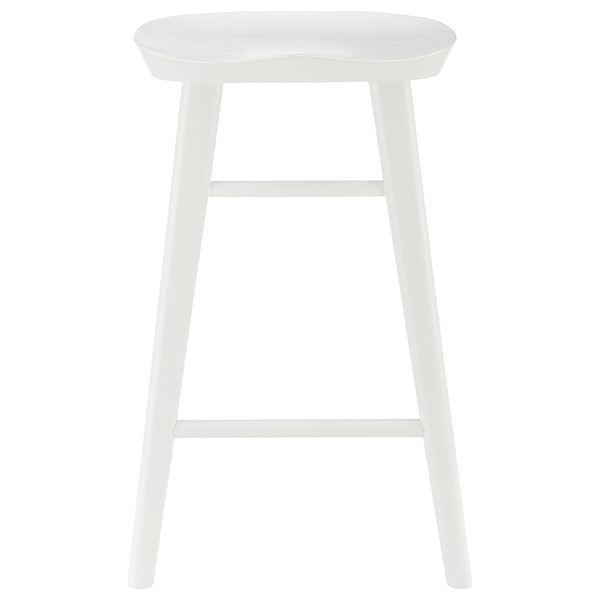 26" White Solid Wood Counter Stool