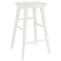 26" White Solid Wood Counter Stool