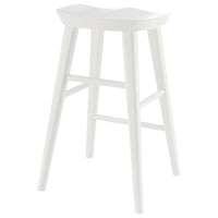 26" White Solid Wood Counter Stool