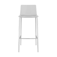 Set of Two Contemporary Acrylic and Nickel Bar Stools