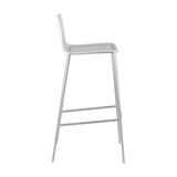 Set of Two Contemporary Acrylic and Nickel Bar Stools