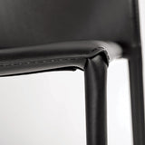 Set of Two Premium All Black Stacking Dining Chairs