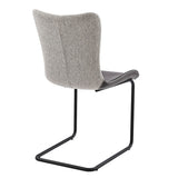 Set of Two Gray Metro Mix Cantilever Dining Chairs