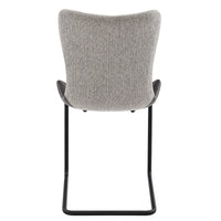 Set of Two Gray Metro Mix Cantilever Dining Chairs