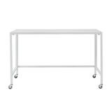 White Metal Minimalist Folding Table Desk