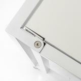 White Metal Minimalist Folding Table Desk