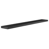 75" Black Wooden Floating Shelf