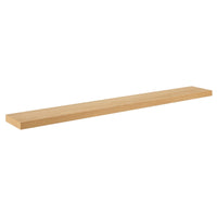 75" Natural Light Brown Wooden Floating Shelf