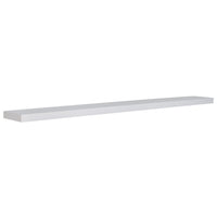 75" White Wooden Floating Shelf