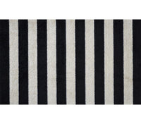 2' x 4' Black and Tan Wide Stripe Washable Floor Mat