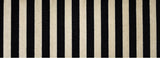 2' x 6' Black and Tan Wide Stripe Washable Runner Rug