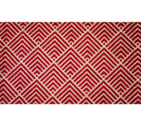 2' x 4' Deep Red and Tan Arrow Geo Washable Floor Mat