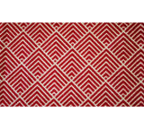 2' x 4' Deep Red and Tan Arrow Geo Washable Floor Mat