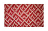 2' x 4' Deep Red and Tan Arrow Geo Washable Floor Mat