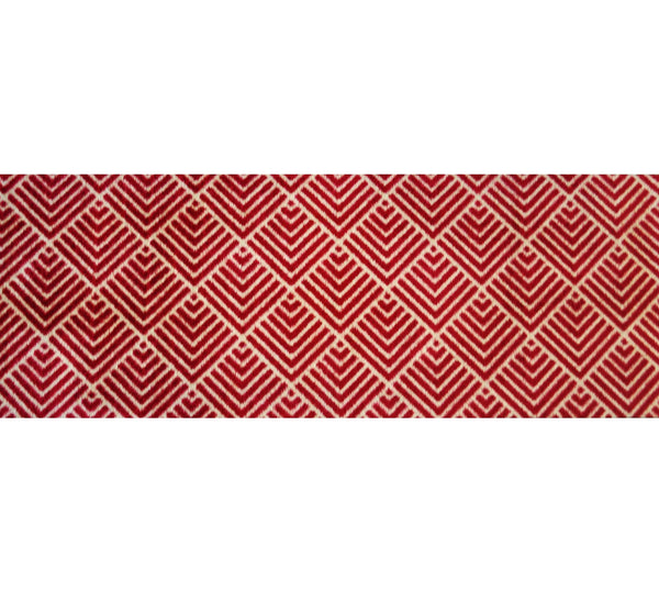 2' x 6' Deep Red and Tan Arrow Geo Washable Runner Rug