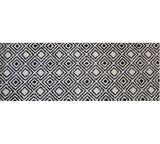 2' x 6' Black Diamond Washable Runner Rug