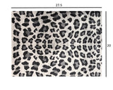 2' x 3' Black and Gray Cheetah Washable Floor Mat