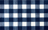 2' x 4' Navy and White Buffalo Plaid Washable Floor Mat