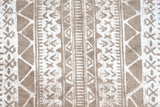 2' x 6' Sandy Tan and White Zigs and Zags Washable Runner Rug