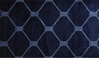 2' x 3' Navy Nautical Knots Washable Floor Mat