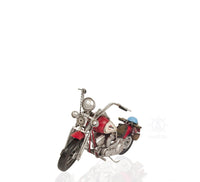 Red Harley Davidson Motorcycle Sculpture
