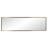 Antiqued Brushed Brass Rectangular Full Length Wall Mirror