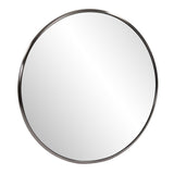 32' Brushed Titanium Round Wall Mirror