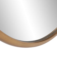 20' Antiqued Brushed Brass Round Wall Mirror