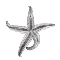 15' Silver Pewter Textured Starfish Wall Art