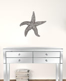 19' Silver Pewter Textured Starfish Wall Art