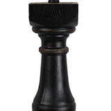 Rustic Black and Tan Checkered Table Lamp