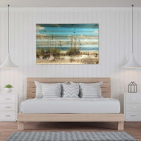 48" Ocean Sand Dunes Wood Plank Wall Art