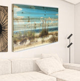 48" Ocean Sand Dunes Wood Plank Wall Art