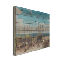 26" Ocean Sand Dunes Wood Plank Wall Art