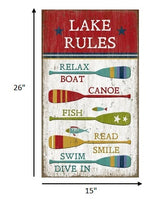 Vintage Boat Oars Lake Rules Wall Art