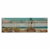 27" Long Ocean Sand Dunes Wood Plank Wall Art