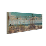 27" Long Ocean Sand Dunes Wood Plank Wall Art