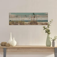 27" Long Ocean Sand Dunes Wood Plank Wall Art