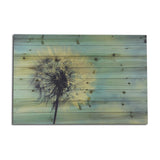 36" Long Soft Dandelion Wishes Wood Plank Wall Art