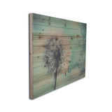 36" Long Soft Dandelion Wishes Wood Plank Wall Art