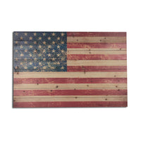 36" Striking USA Flag Wood Plank Wall Art