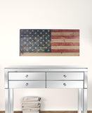 36" Striking USA Flag Wood Plank Wall Art
