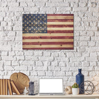 26" Striking USA Flag Wood Plank Wall Art