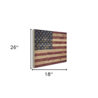 26" Striking USA Flag Wood Plank Wall Art