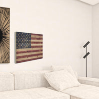 26" Striking USA Flag Wood Plank Wall Art