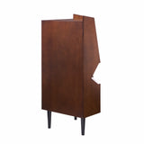 Cosmo Brown and Black Corner Bar Cabinet