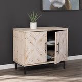 Modern Farmhouse Rustic Natural Accent Storage Cabinet