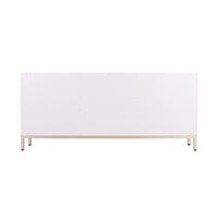 White and Gold Moroccan Dynasty Three Door Accent Cabinet