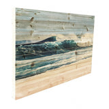 Crashing Waves on the Shoreline Wood Plank Wall Art