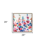 Pretty Floral Garden Framed Canvas Wall Art